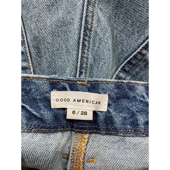 Good American 'Good '90s' Blue Relaxed Denim Jeans Size 28 - Picture 3 of 4